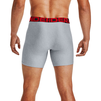 Under Armour Tech 6" Men's Grey Boxer Briefs - 2 Pack