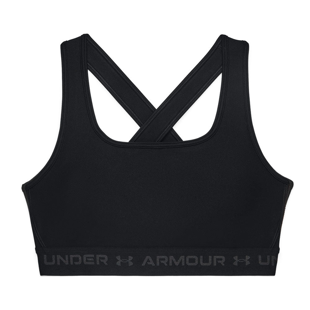 UNDER ARMOUR CROSSBACK MID PD WOMEN'S BLACK BRA