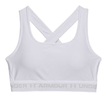 UNDER ARMOUR CROSSBACK MID PD WOMEN'S WHITE BRA