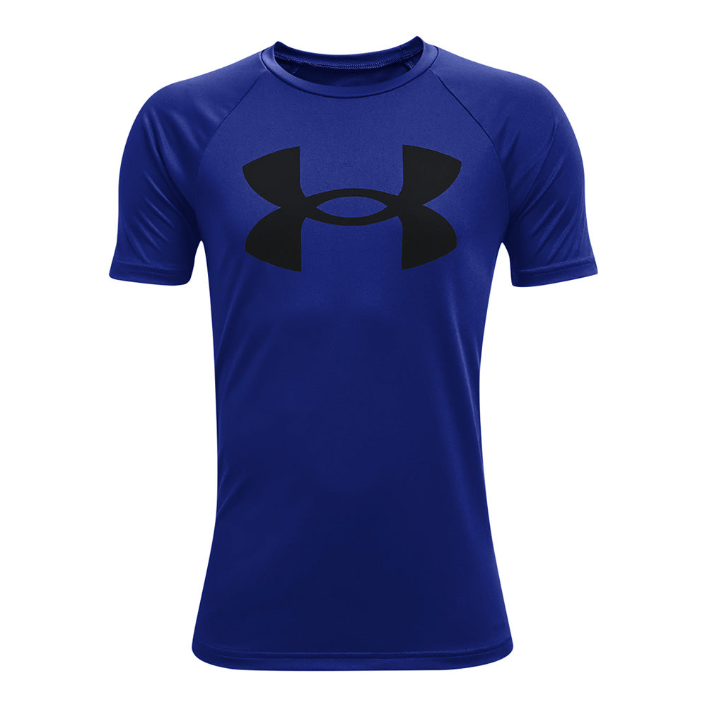 Under Armour Tech Big Logo Boy's Blue T Shirt