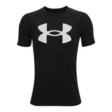 UNDER ARMOUR TECH BIG LOGO KID'S BLACK T SHIRT