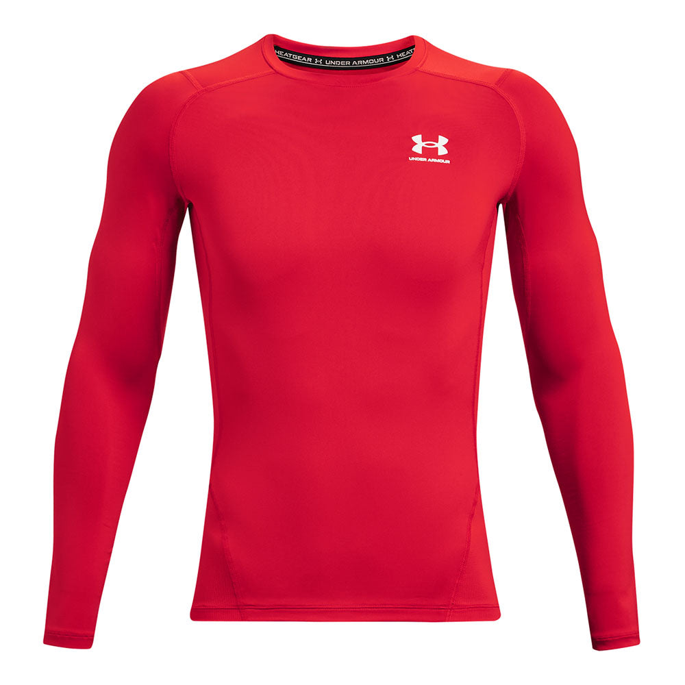 Under Armour Heatgear Men's Red Compression Long Sleeve Shirt