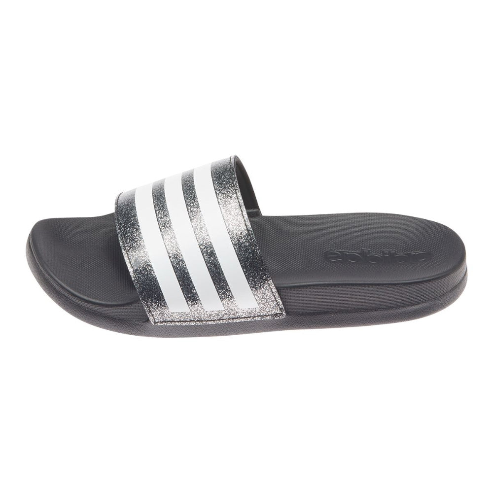 Girl's Adidas Adilette Comfort Sandals - Black/White