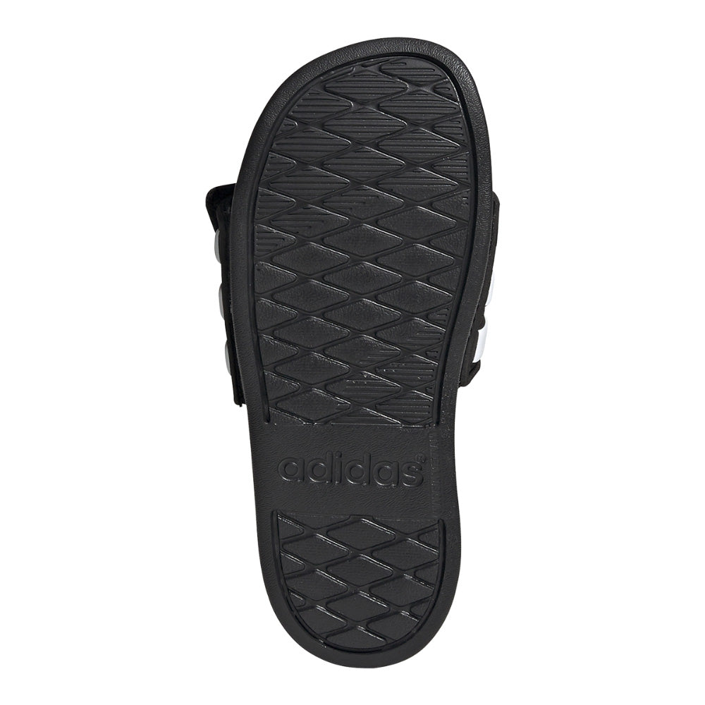 Adidas Kids Adilette Comfort Adjustable Sandals - Black/White