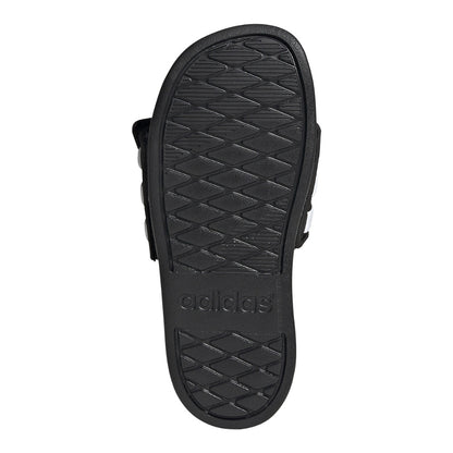 Adidas Kids Adilette Comfort Adjustable Sandals - Black/White