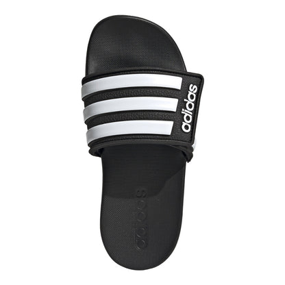 Adidas Kids Adilette Comfort Adjustable Sandals - Black/White