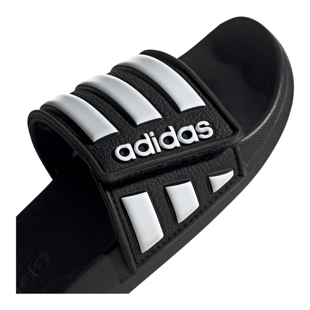 Adidas Kids Adilette Comfort Adjustable Sandals - Black/White