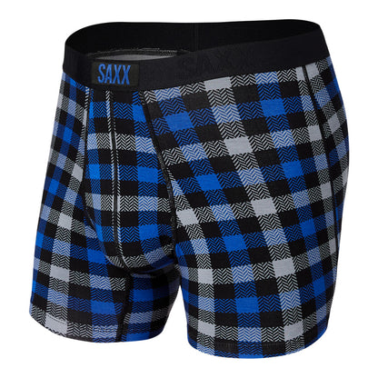 Saxx Vibe Modern Fit Boxer Brief Blue Flannel