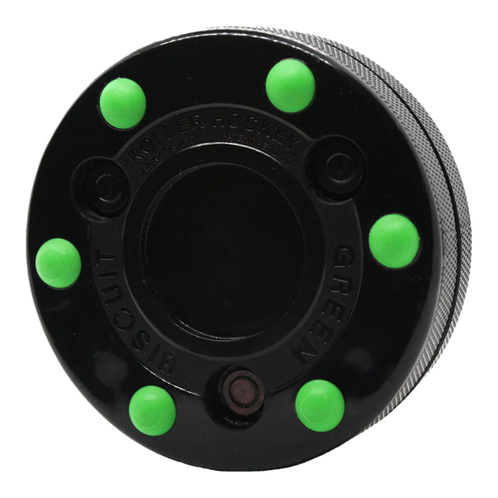 GREEN BISCUIT ROLLER HOCKEY PUCK