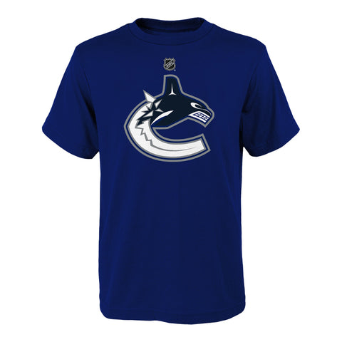 VANCOUVER CANUCKS YOUTH PRIMARY LOGO NAVY T SHIRT