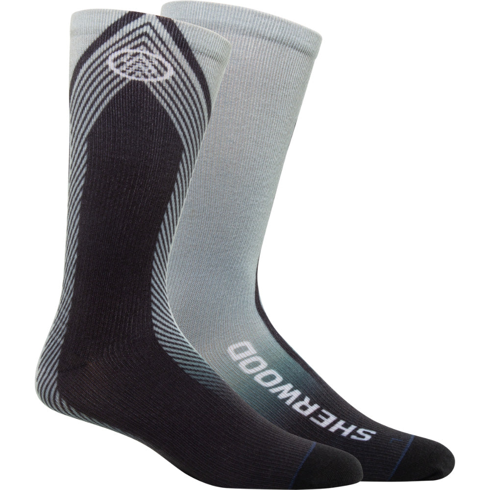 SHERWOOD BLACK/GREY SOCKS