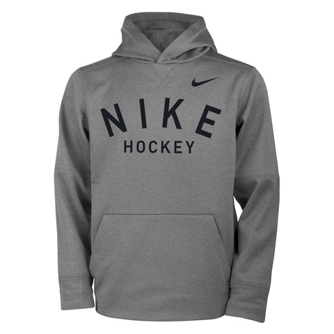 NIKE YOUTH THERMA GREY PULLOVER HOODIE
