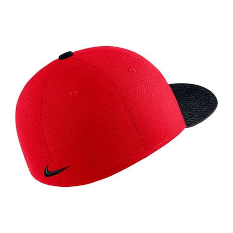 NIKE ADULT DRI-FIT SWOOSH RED/BLACK FLEX HAT