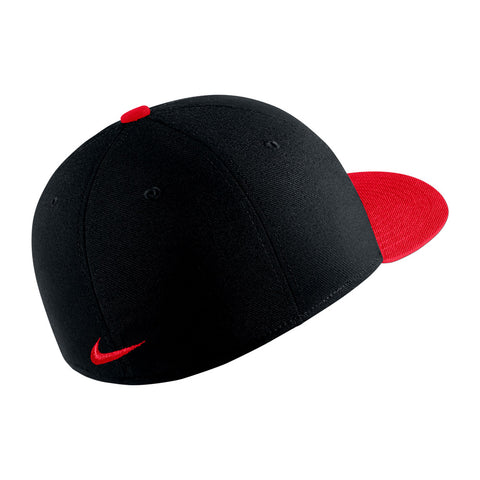 NIKE YOUTH SWOOSH DRI-FIT BLACK/RED HAT