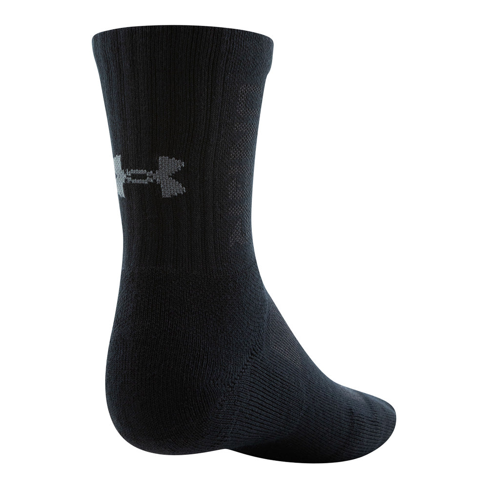 Under Armour 3Maker Men's Black Mid Crew Socks - 3 Pack
