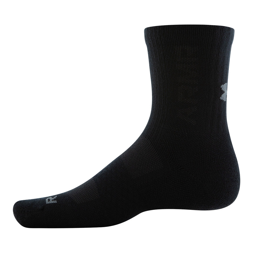 Under Armour 3Maker Men's Black Mid Crew Socks - 3 Pack