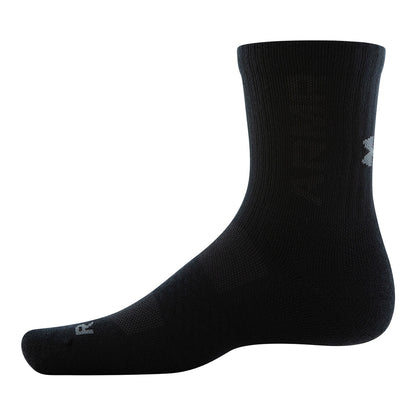 Under Armour 3Maker Men's Black Mid Crew Socks - 3 Pack