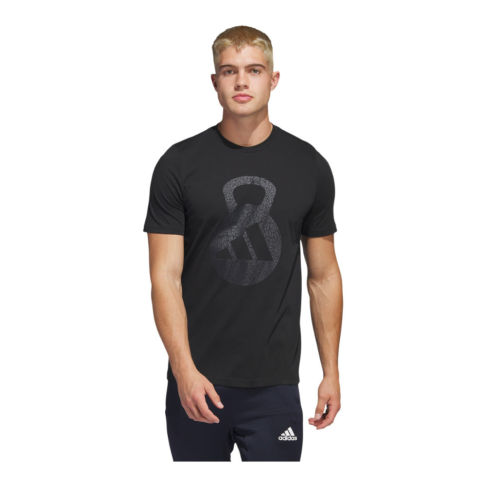 Adidas Kettlebell Logo Black Short Sleeve T-Shirt