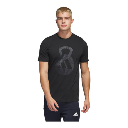 Adidas Kettlebell Logo Black Short Sleeve T-Shirt