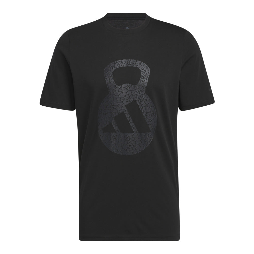 Adidas Kettlebell Logo Black Short Sleeve T-Shirt