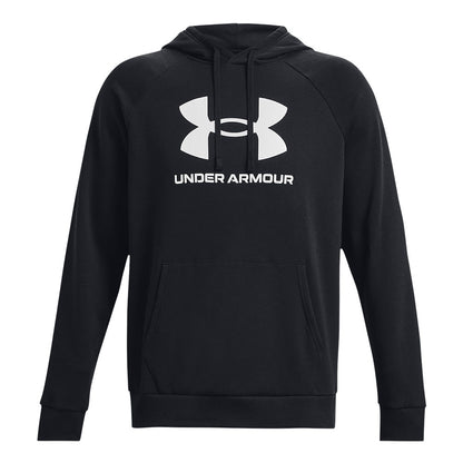 UNDER ARMOUR RIVAL FLEECE BIG LOGO ADULT BLACK PULLOVER HOODIE