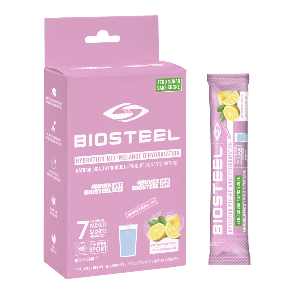 Biosteel Hydration Sports Drink Mix 7 Count Box - Pink Lemonade