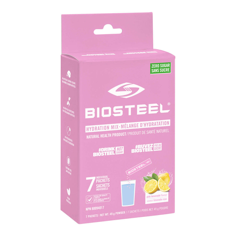 Biosteel Hydration Sports Drink Mix 7 Count Box - Pink Lemonade