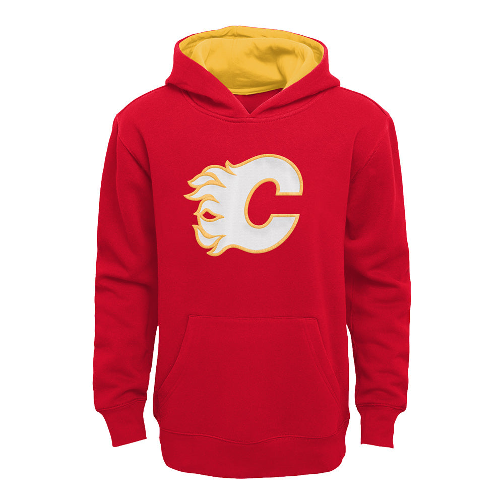 Outerstuff Calgary Flames Prime Youth Red Fleece Pullover Hoodie