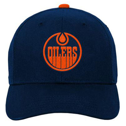 Outerstuff Edmonton Oilers Youth Precurved Blue Snapback Hat