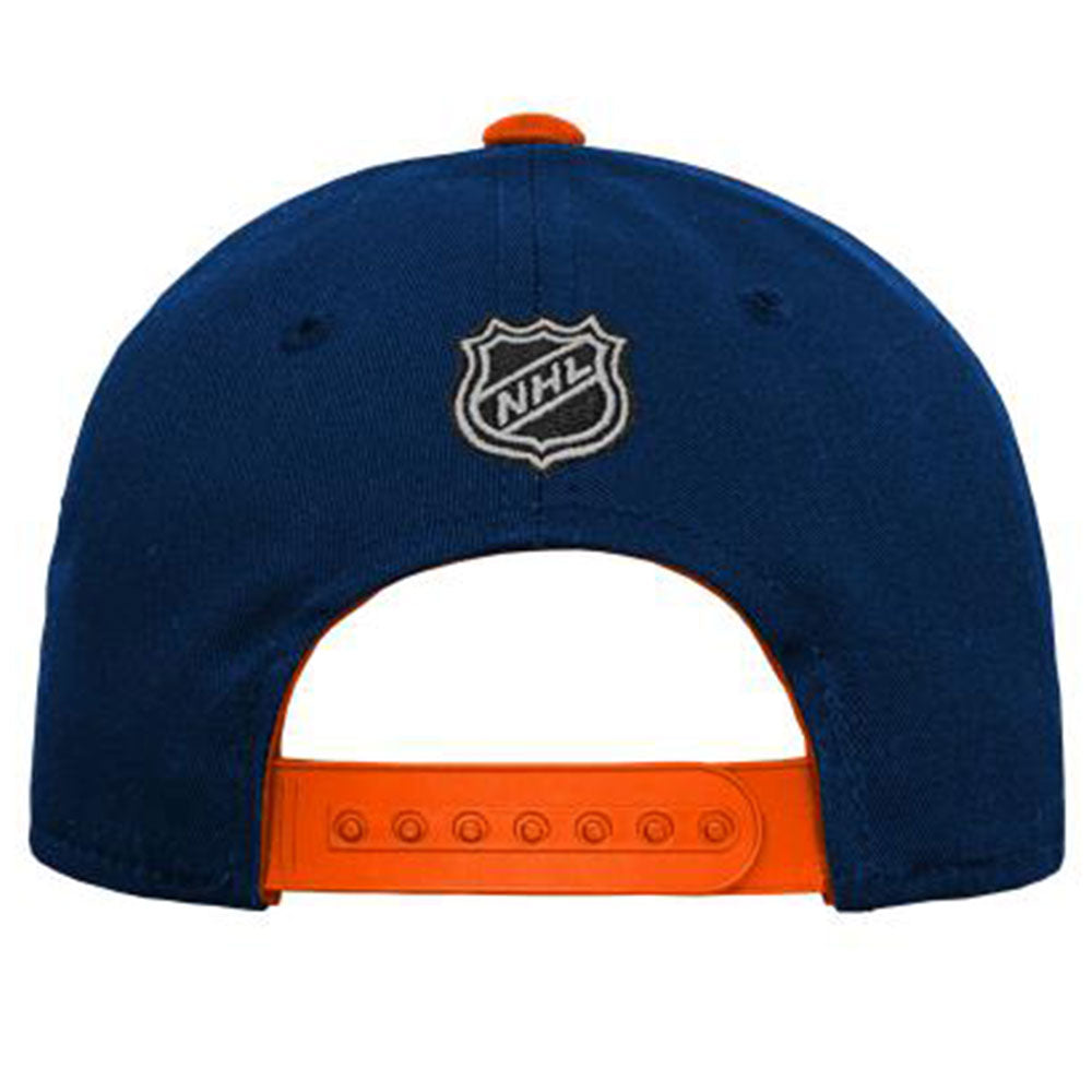 Outerstuff Edmonton Oilers Youth Precurved Blue Snapback Hat
