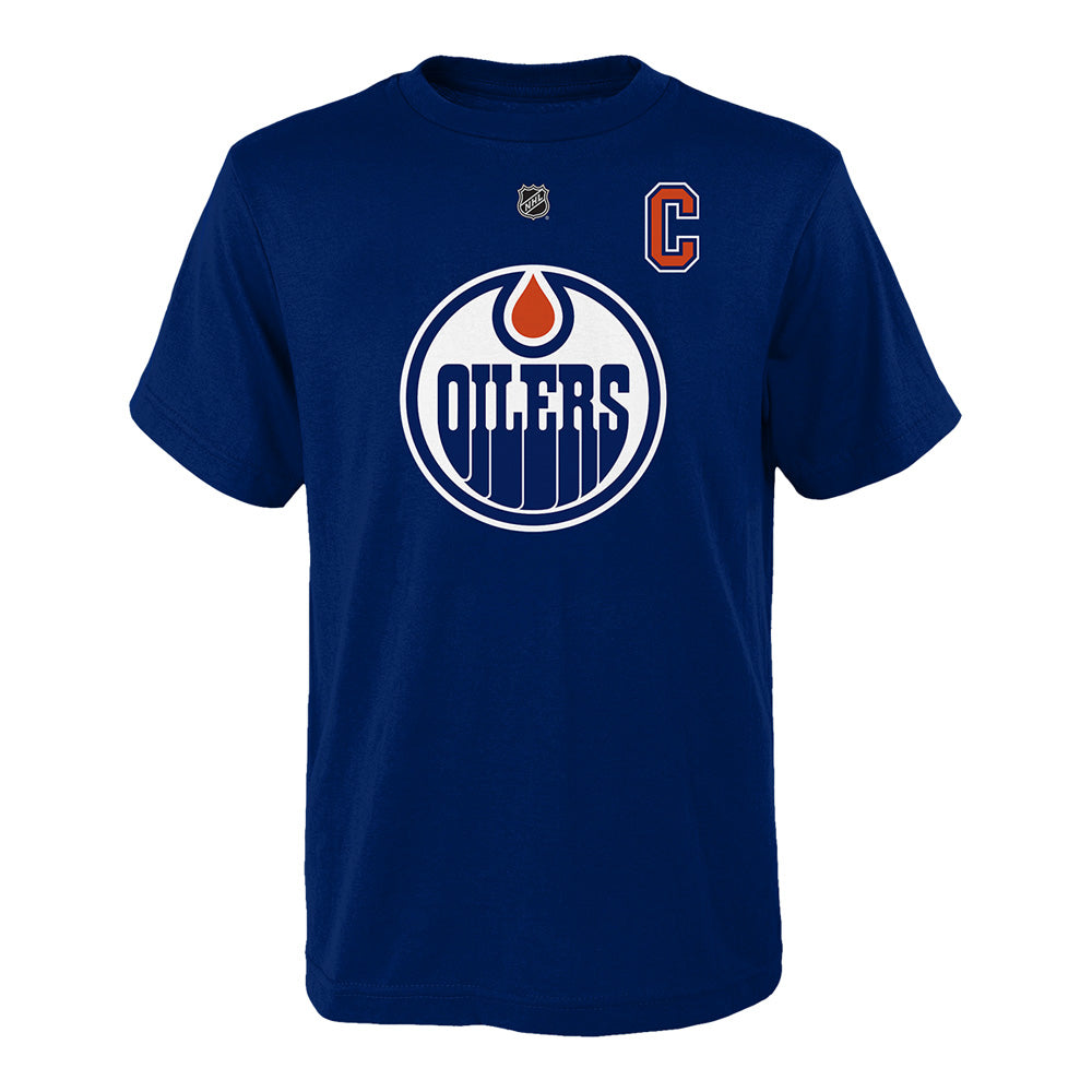 Outerstuff Edmonton Oilers Connor McDavid Name And Number Youth Blue T Shirt