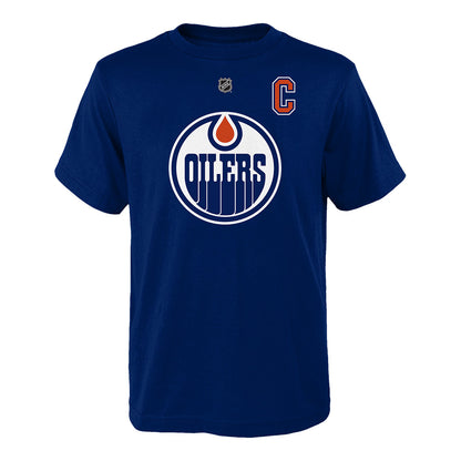 Outerstuff Edmonton Oilers Connor McDavid Name And Number Youth Blue T Shirt