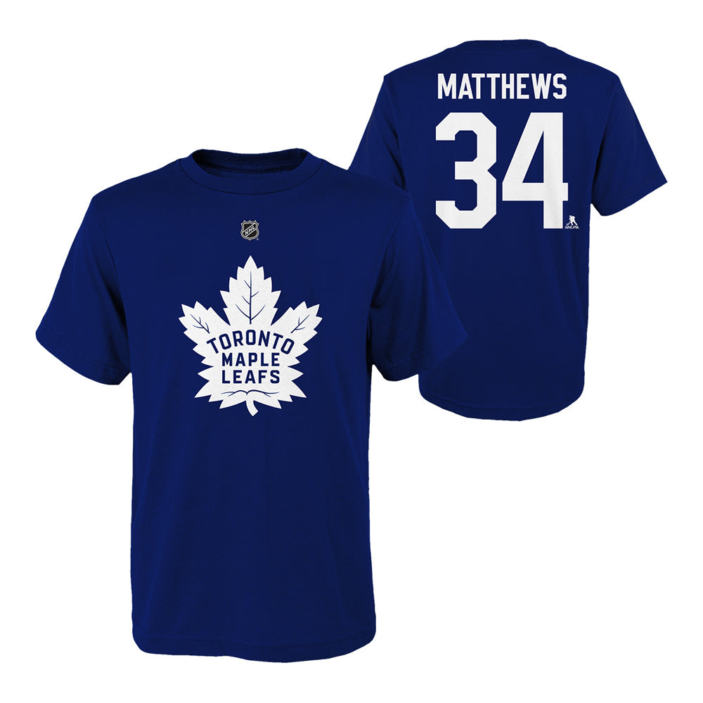 Outerstuff Toronto Maple Leafs Auston Matthews Name And Number Youth Blue T Shirt
