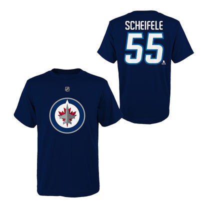 Outerstuff Winnipeg Jets Mark Scheifele Name And Number Youth Navy T Shirt
