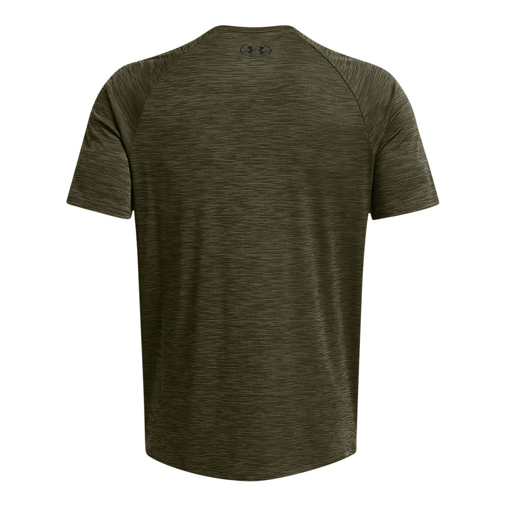 UNDER ARMOUR TECH TEXTURED ADULT DARK GREEN T SHIRT