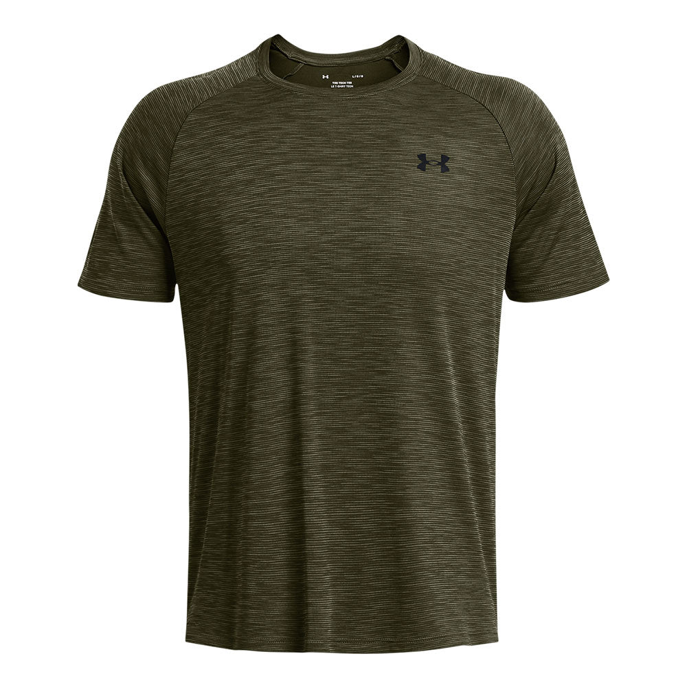 UNDER ARMOUR TECH TEXTURED ADULT DARK GREEN T SHIRT
