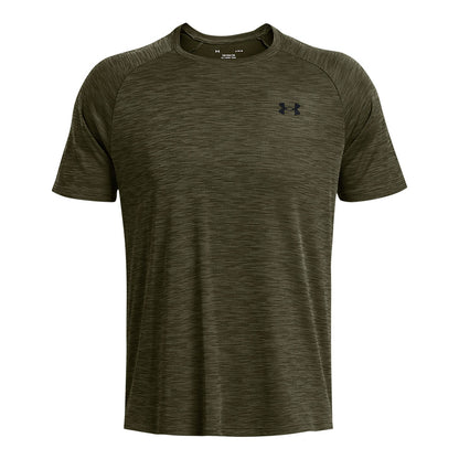 UNDER ARMOUR TECH TEXTURED ADULT DARK GREEN T SHIRT