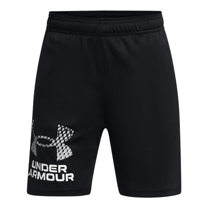 UNDER ARMOUR TECH LOGO KID'S BLACK SHORTS