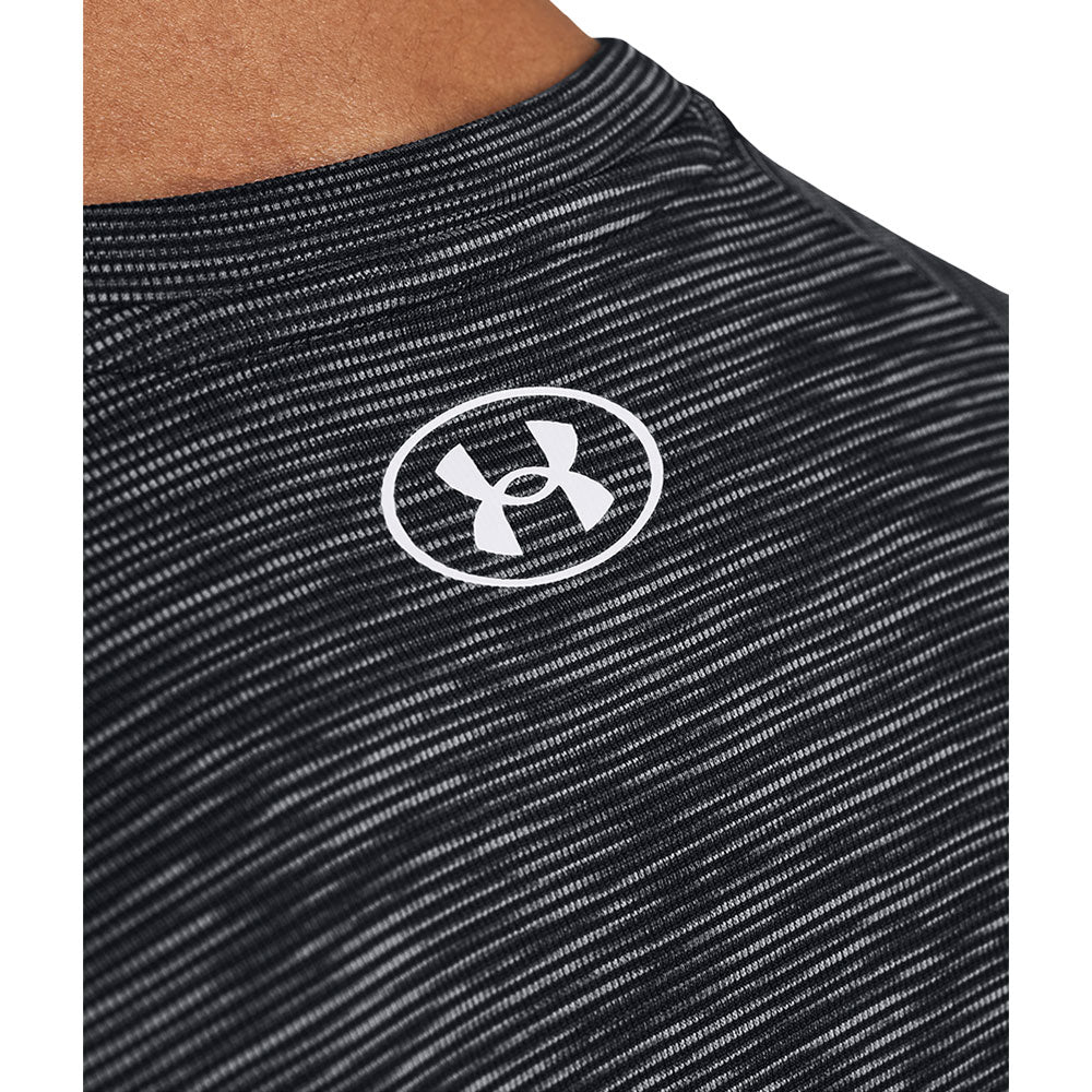 UNDER ARMOUR TECH TEXTURED ADULT BLACK T SHIRT
