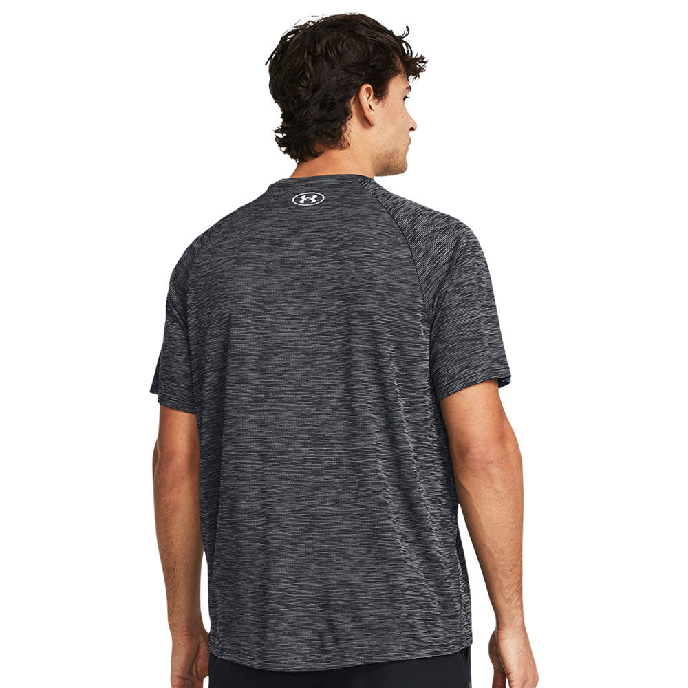 UNDER ARMOUR TECH TEXTURED ADULT BLACK T SHIRT