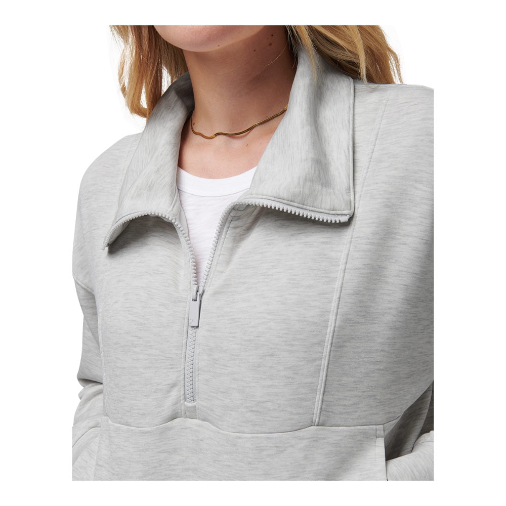 Travis Mathew Skyloft Soft Women's Soft Grey Half Zip
