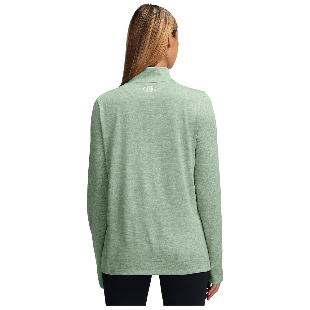 UNDER ARMOUR TECH TWIST WOMEN'S GREEN 1/2 ZIP TOP