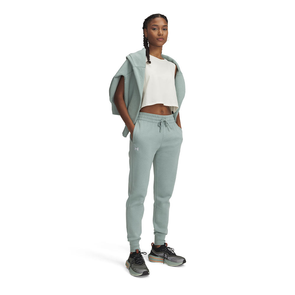 UNDER ARMOUR RIVAL FLEECE WOMEN'S GREEN JOGGER