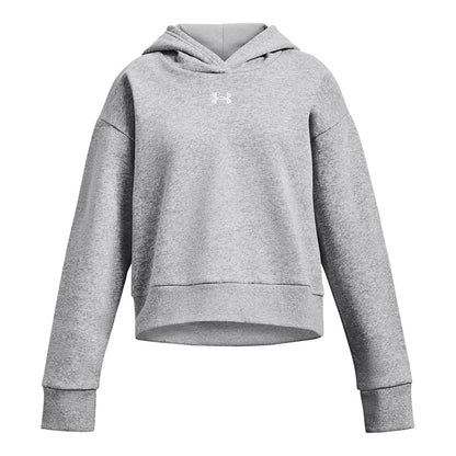 UNDER ARMOUR RIVAL FLEECE GIRL'S GREY HOODIE