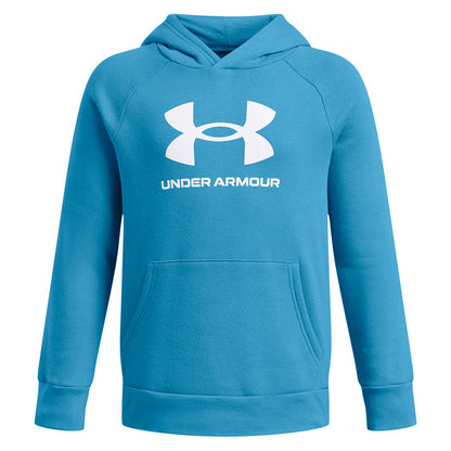 UNDER ARMOUR RIVAL FLEECE KID'S BLUE HOODIE