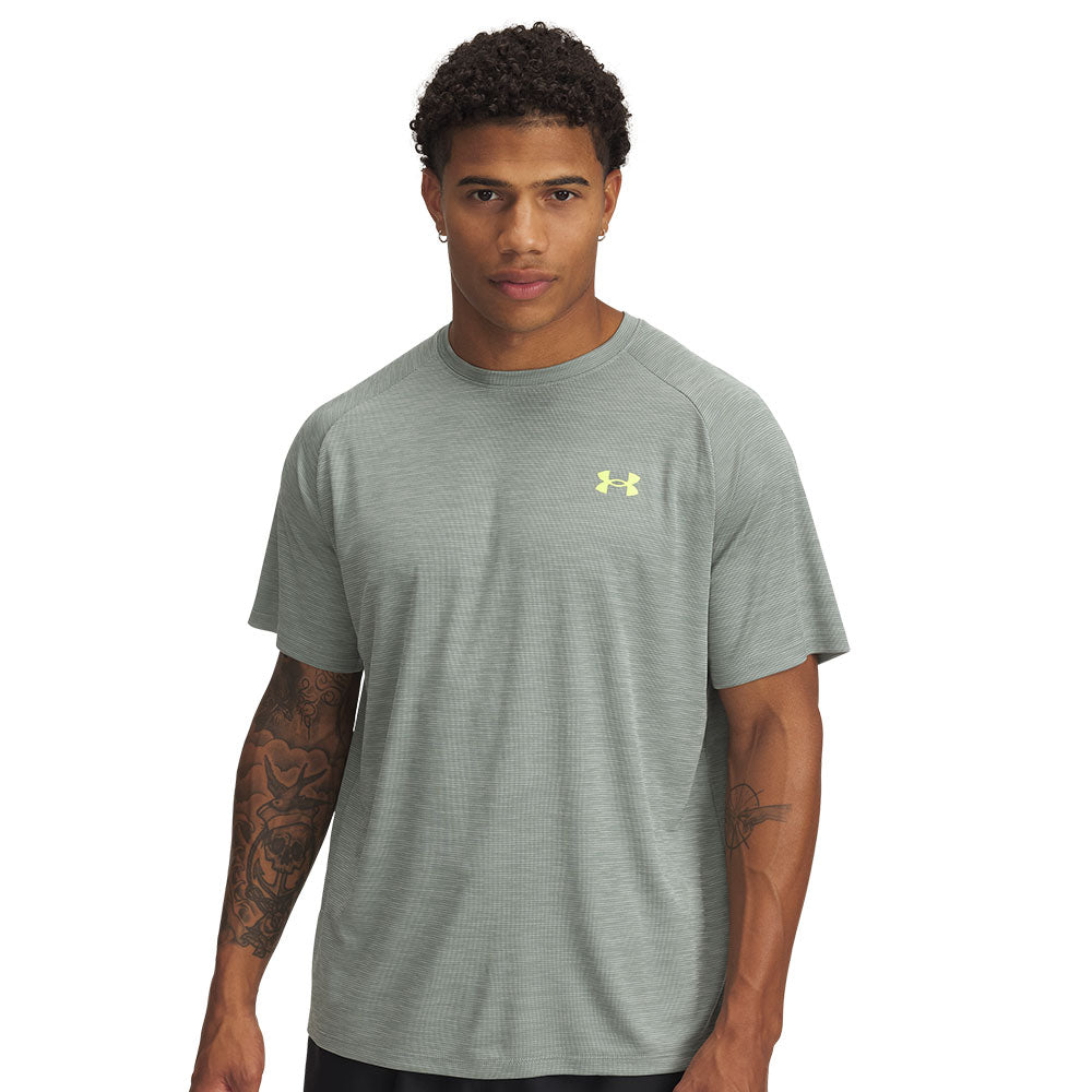 UNDER ARMOUR TECH TEXTURED ADULT GREEN T SHIRT