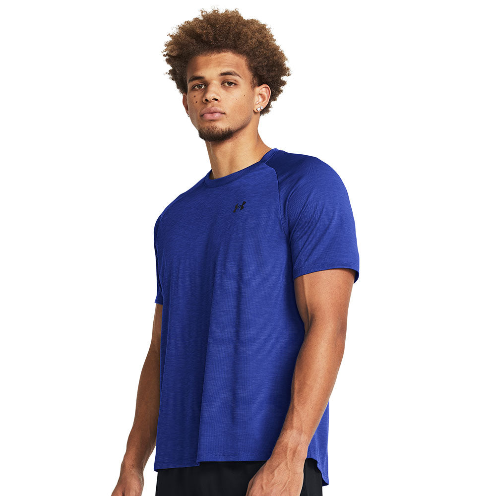 UNDER ARMOUR TECH TEXTURED ADULT ROYAL T SHIRT