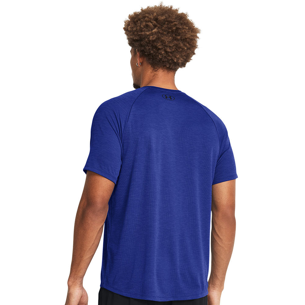 UNDER ARMOUR TECH TEXTURED ADULT ROYAL T SHIRT