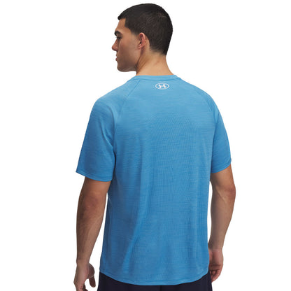UNDER ARMOUR TECH TEXTURED ADULT BLUE T SHIRT