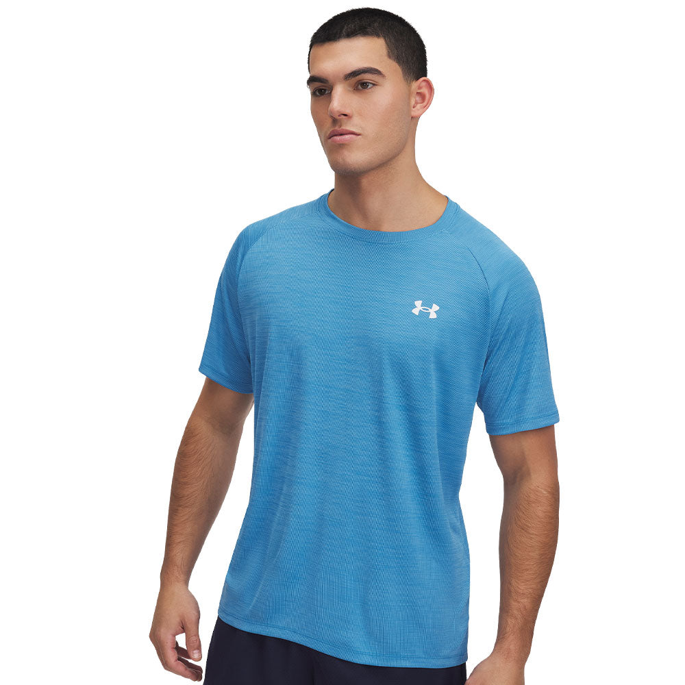 UNDER ARMOUR TECH TEXTURED ADULT BLUE T SHIRT